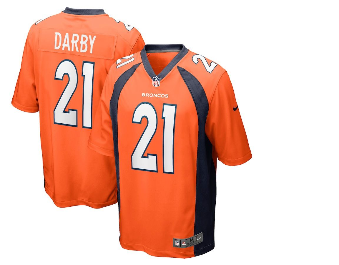 Men Denver Broncos #21 Ronald Darby Nike Orange Game NFL Jersey->denver broncos->NFL Jersey